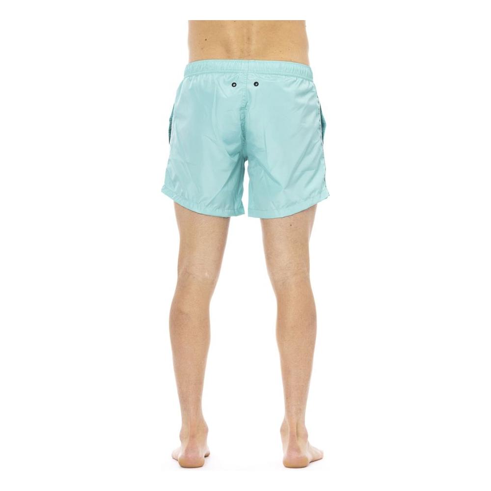 Bikkembergs Light Blue Polyester Men Swimwear