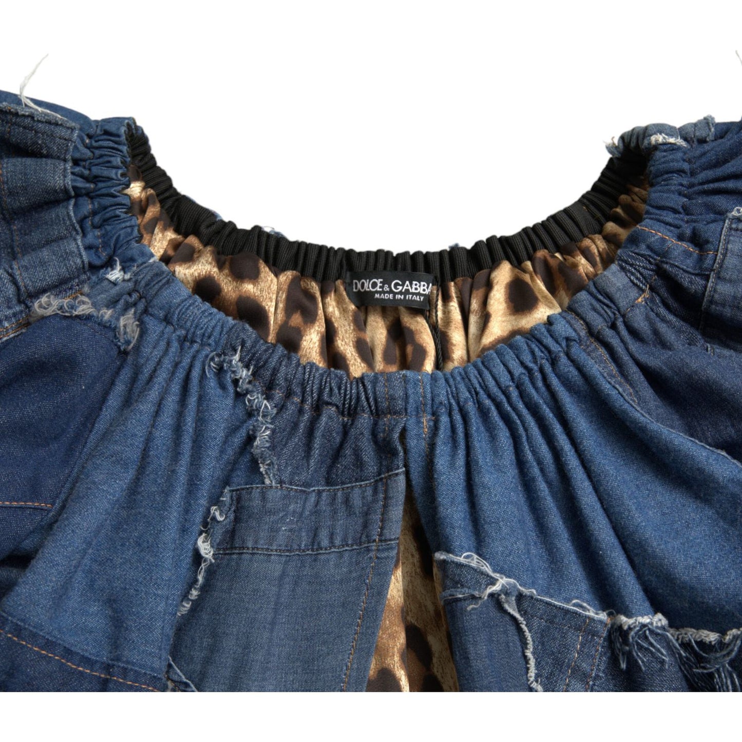 Dolce & Gabbana Elegant Cotton Denim Blouse Top Dolce & Gabbana