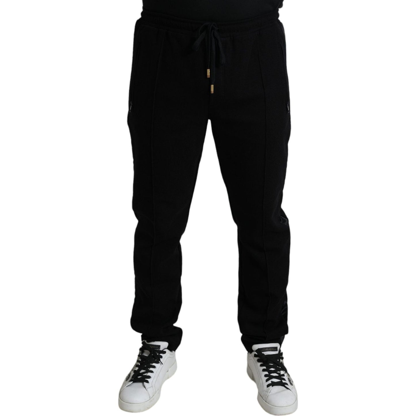 Dolce & Gabbana Elegant Black Cotton Blend Jogger Pants Dolce & Gabbana