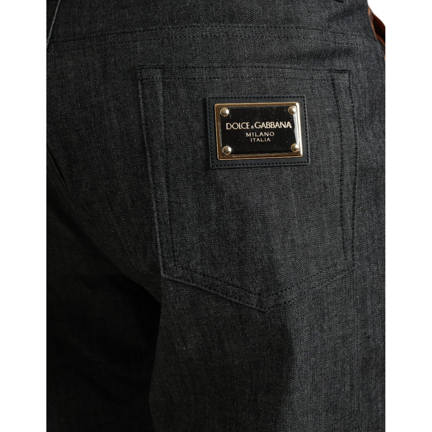 Dolce & Gabbana Multicolor Tiger Cotton Loose Denim Jeans