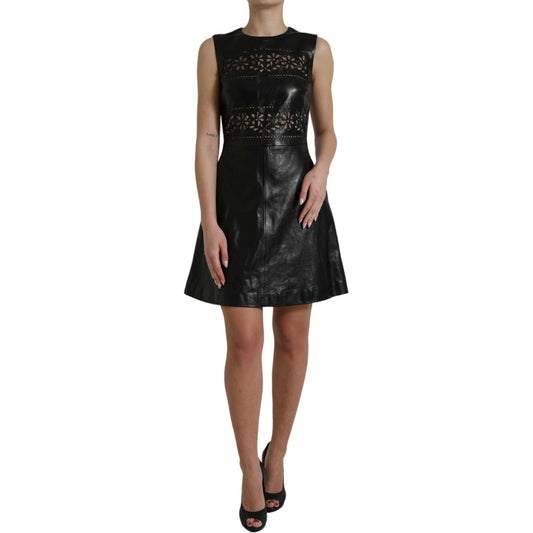 Valentino Elegant Black A-Line Mini Dress Valentino