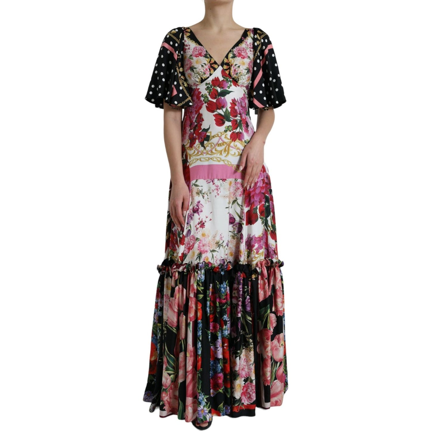 Dolce & Gabbana Elegant Floral Silk Maxi Dress Dolce & Gabbana