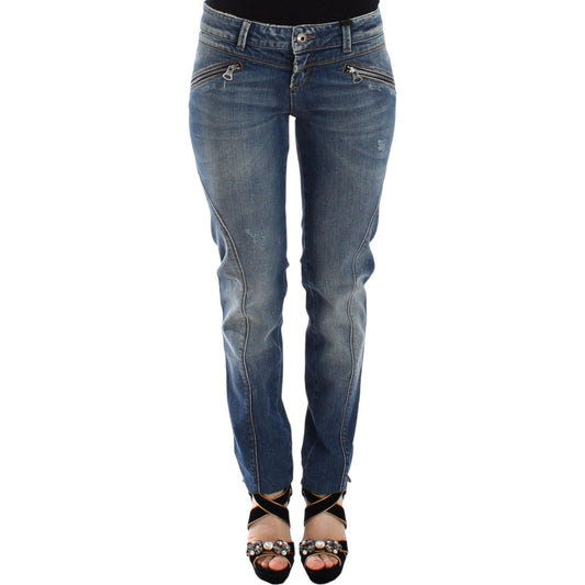 Ermanno Scervino Chic Slim-Fit Blue Denim Jeans Ermanno Scervino