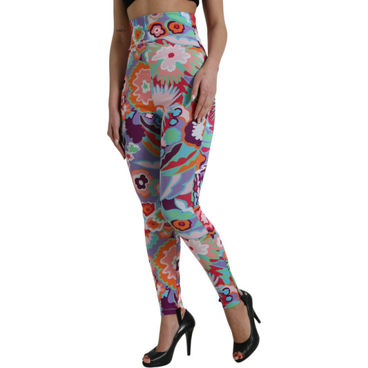 Dolce & Gabbana Enchanting Floral Print High-Waist Leggings Dolce & Gabbana