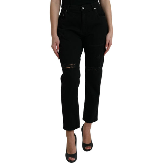 Dolce & Gabbana Elegant High Waist Black Stretch Jeans Dolce & Gabbana