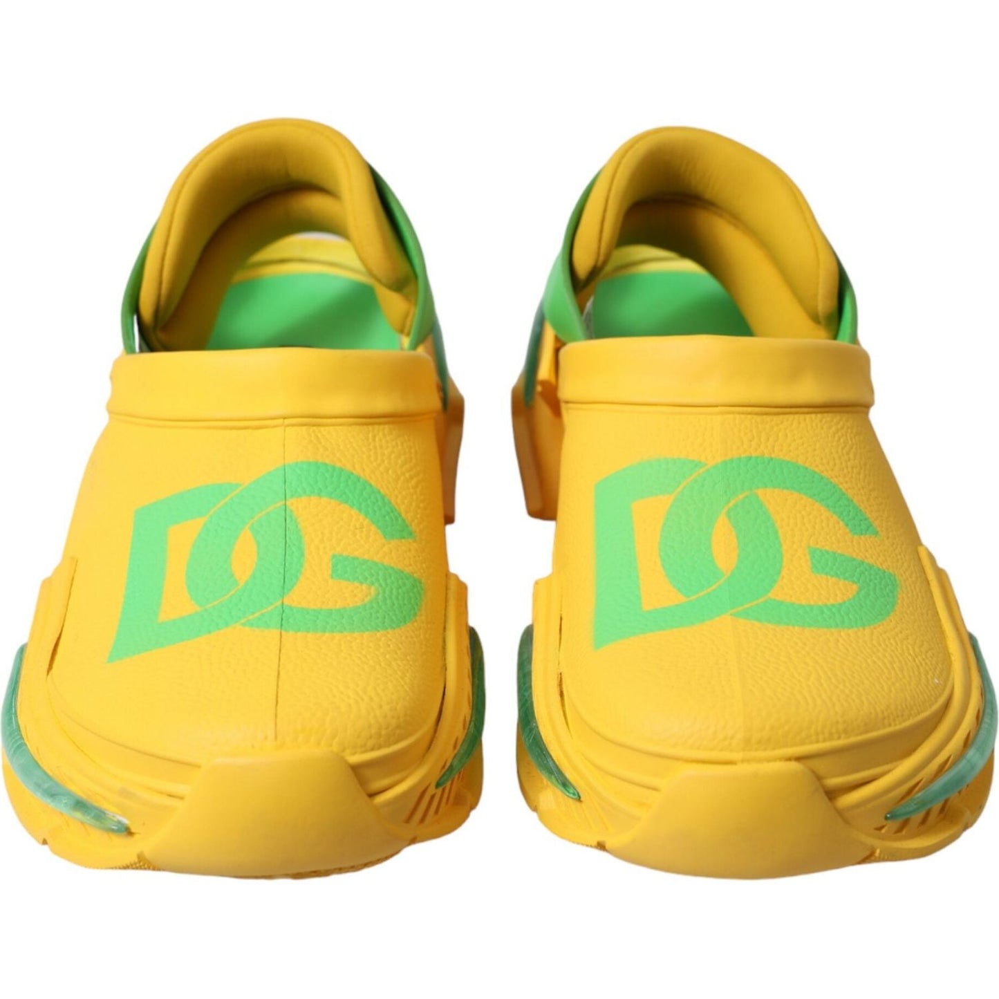 Dolce & Gabbana Yellow Green Rubber Clogs Men Slippers Men Shoes