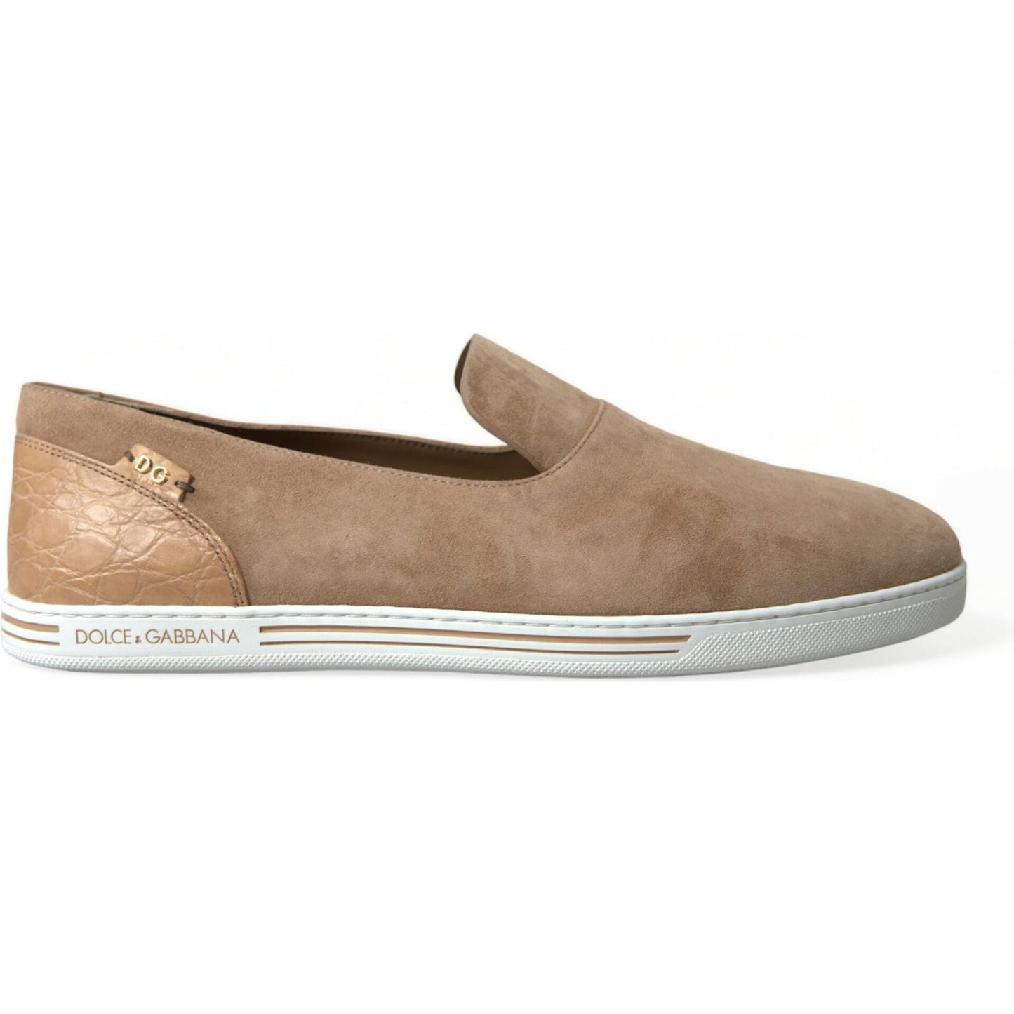 Dolce & Gabbana Elegant Beige Leather Loafers Dolce & Gabbana