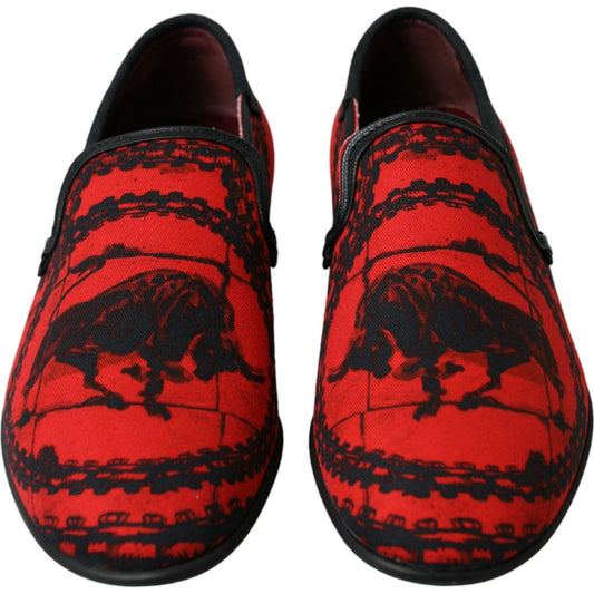 Dolce & Gabbana Torero-Inspired Luxe Red & Black Loafers Dolce & Gabbana