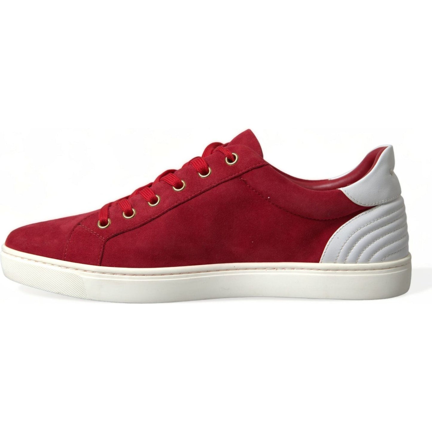 Dolce & Gabbana Elegant Red & White Low Top Sneakers Dolce & Gabbana