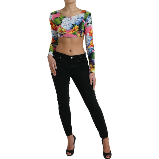 Dolce & Gabbana Floral Elegance Cropped Blouse Dolce & Gabbana