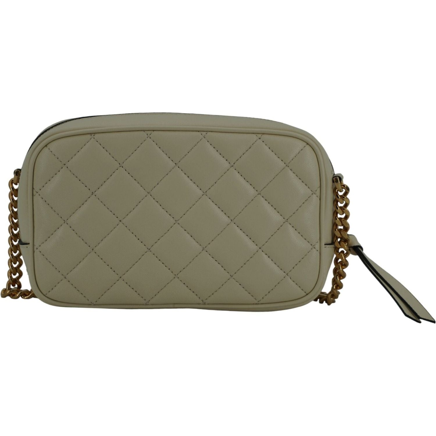 优雅白色小羊皮相机包