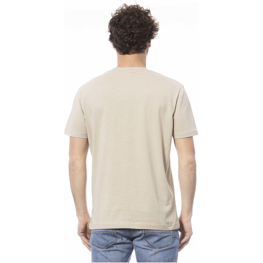 Invicta Beige Cotton Men T-Shirt Invicta