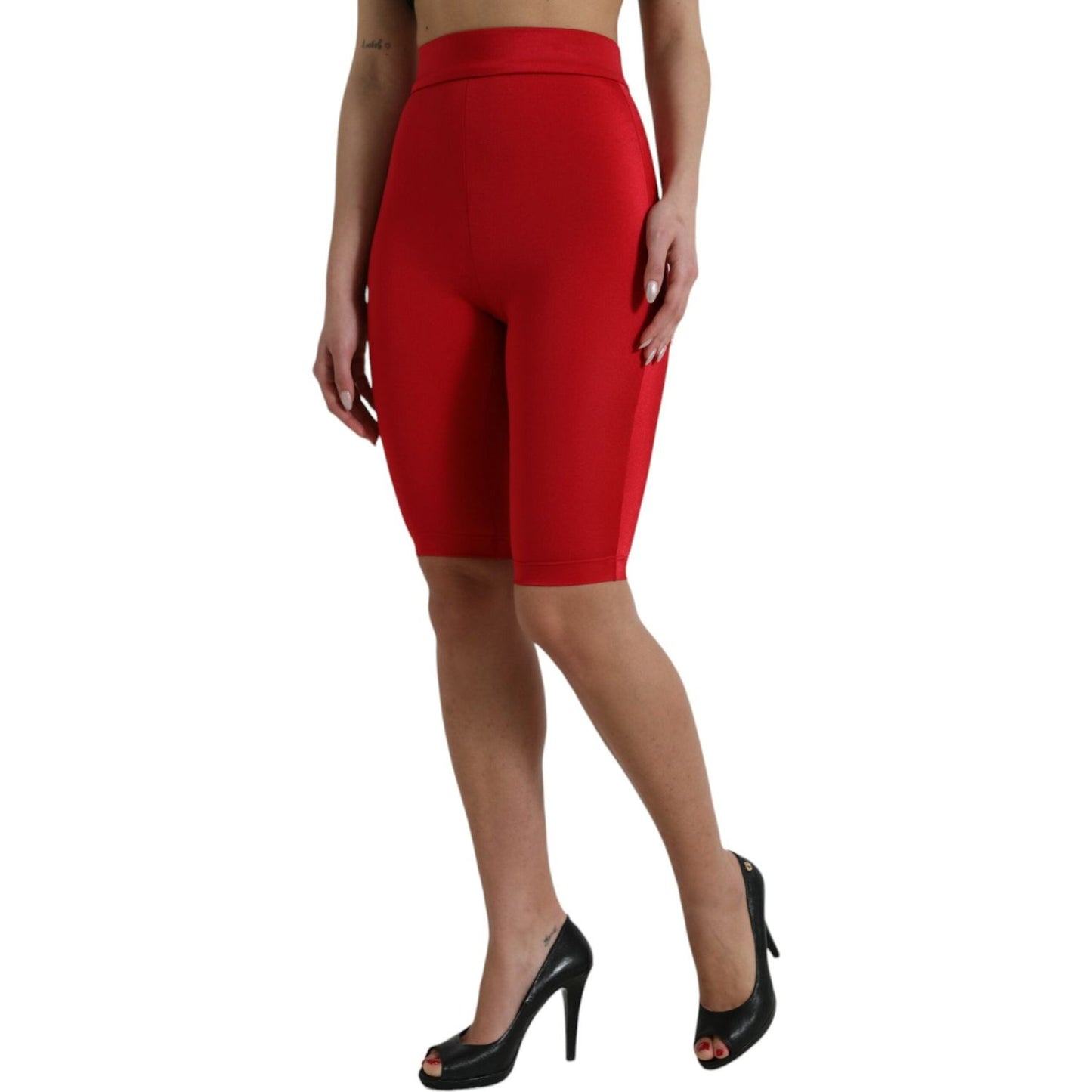 Dolce & Gabbana Chic Red High Waist Leggings Pants Dolce & Gabbana