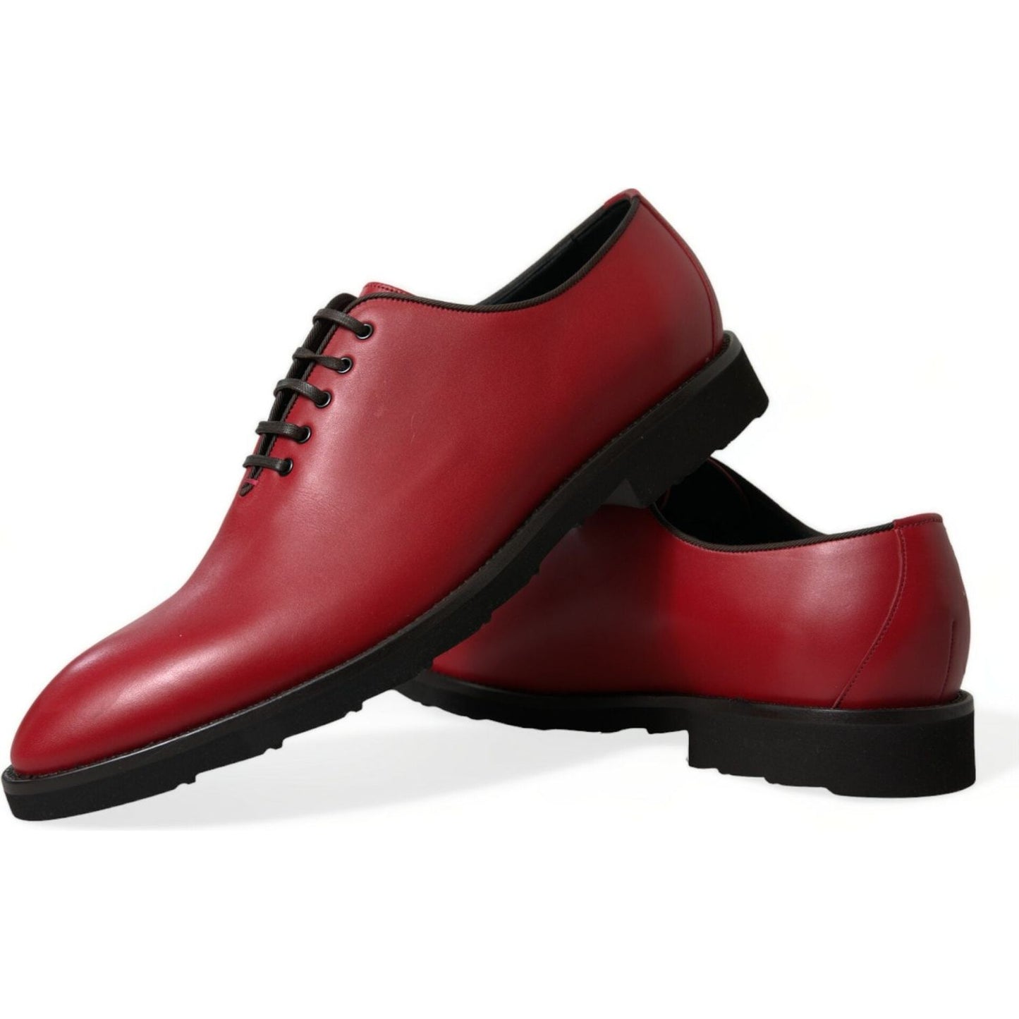 Dolce & Gabbana Elegant Red Leather Oxford Dress Shoes Dolce & Gabbana