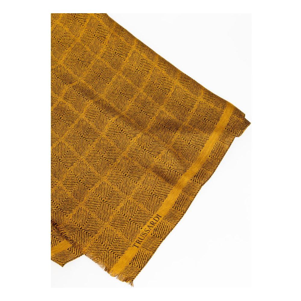 Trussardi Yellow Viscose Men Scarf Trussardi