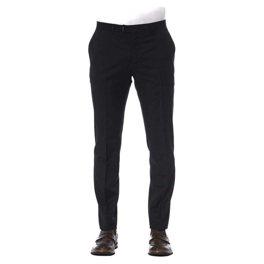 Trussardi Black Virgin Wool Men Pant