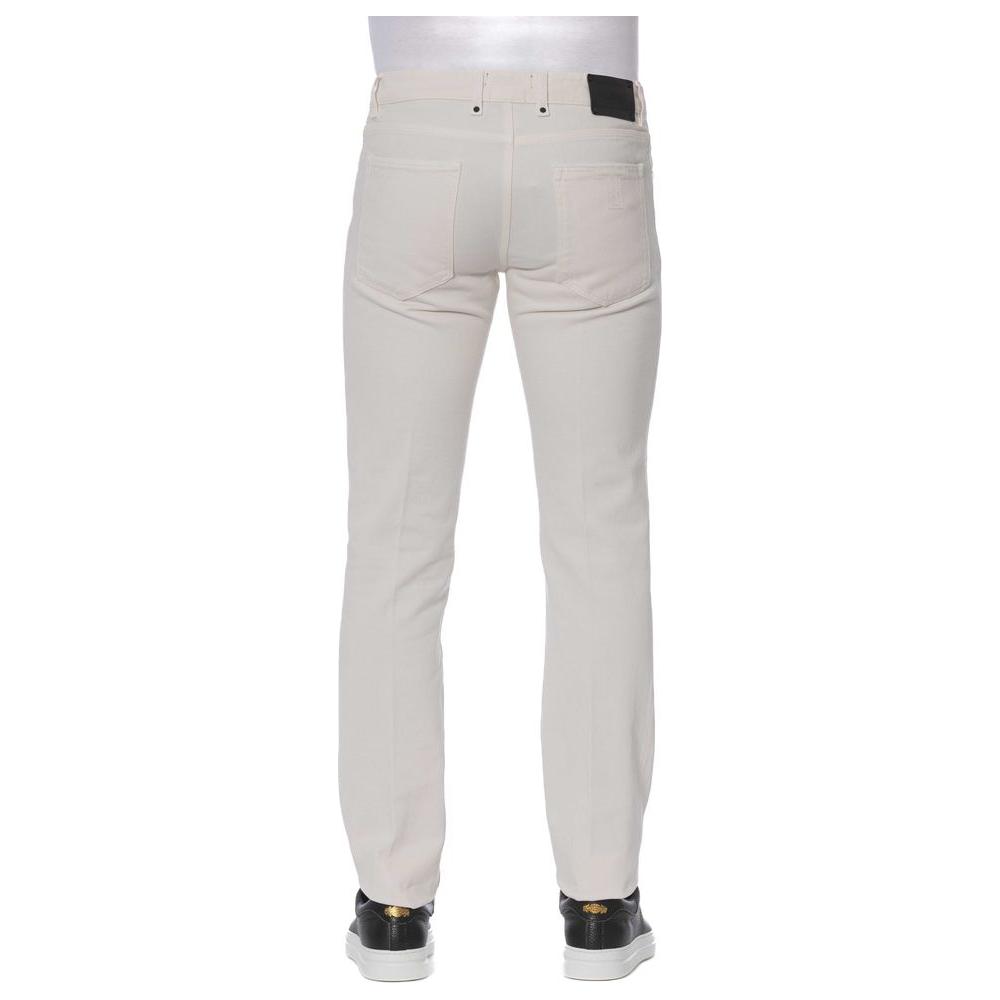 Trussardi White Cotton Men Jeans Trussardi