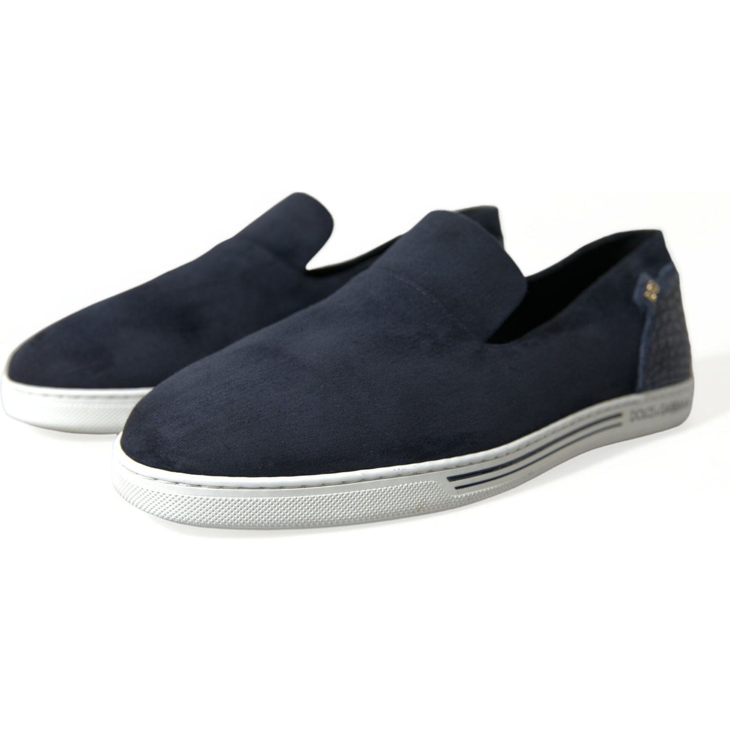 Dolce & Gabbana Elegant Blue Suede Leather Loafers Dolce & Gabbana