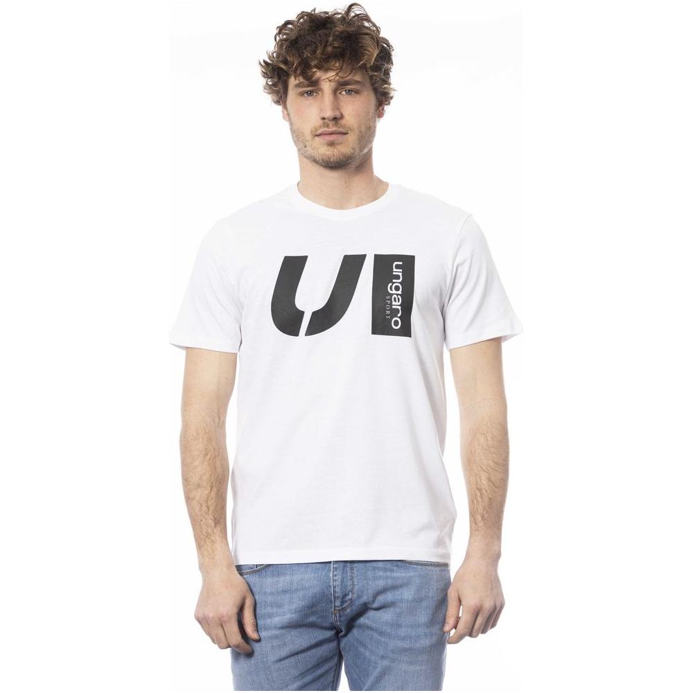 Ungaro Sport White Cotton Men T-Shirt Ungaro Sport