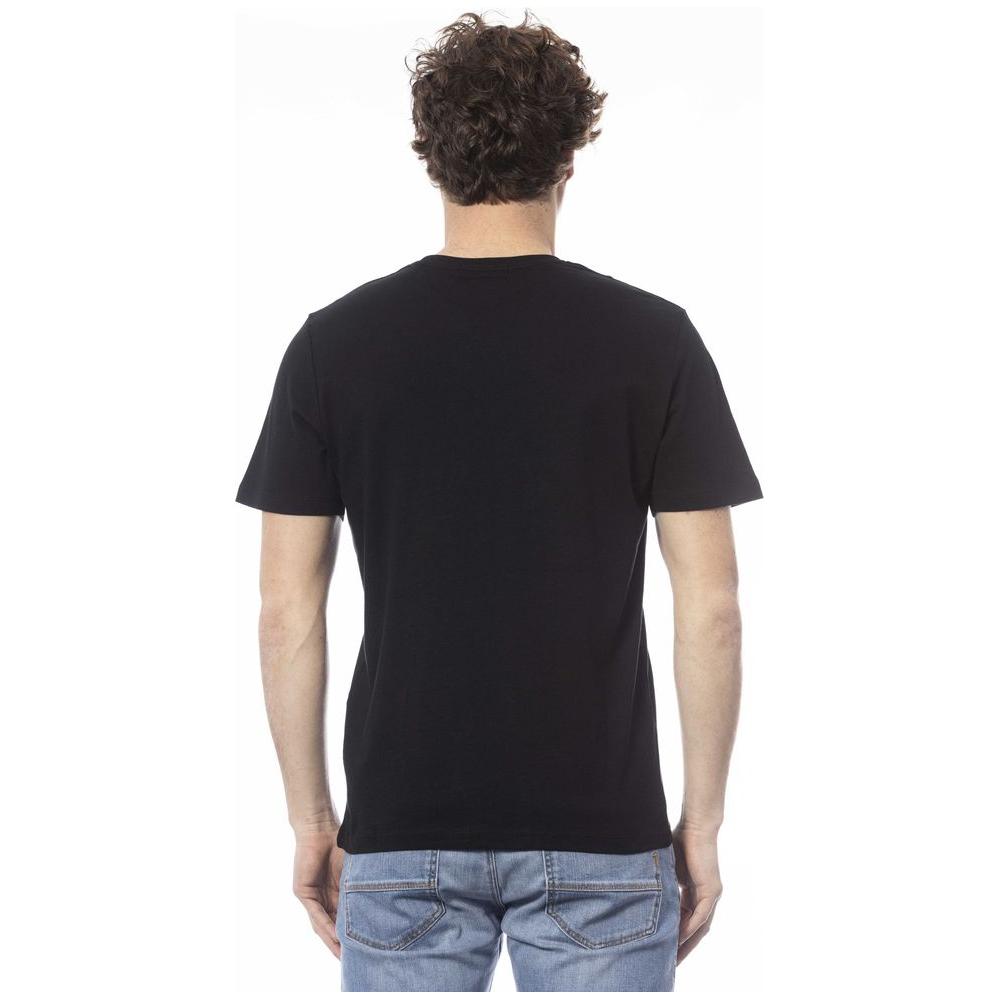 Ungaro Sport Black Cotton Men T-Shirt Ungaro Sport