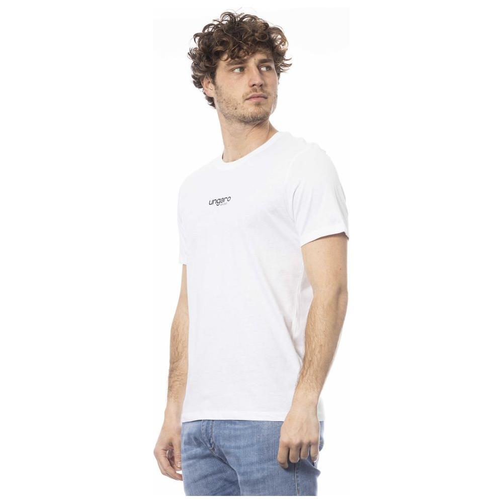 Ungaro Sport White Cotton Men T-Shirt Ungaro Sport