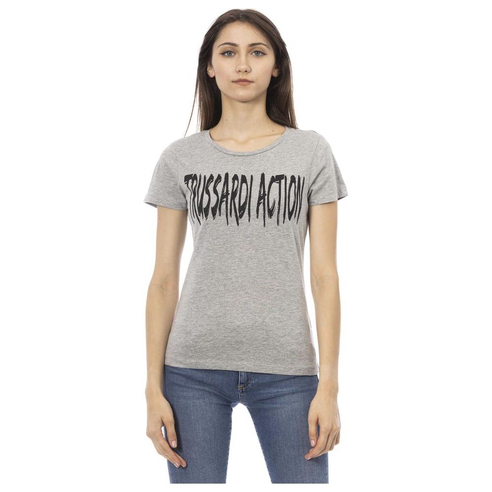 Trussardi Action Gray Cotton Women T-Shirt