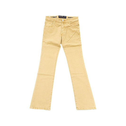 Jacob Cohen Beige Cotton Men Jean Jacob Cohen