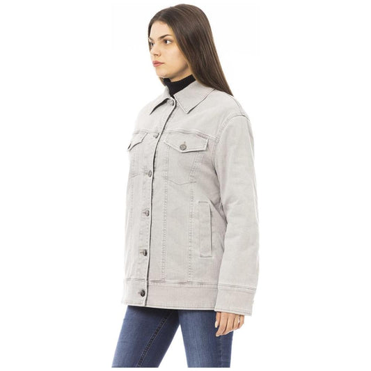 Jacob Cohen Gray Cotton Women Jacket Jacob Cohen