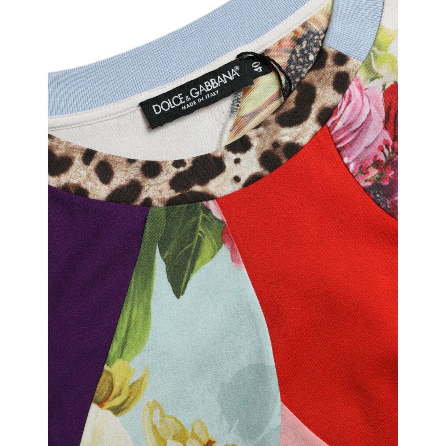 Dolce & Gabbana Multicolor Cotton Silk Patchwork Blouse Dolce & Gabbana