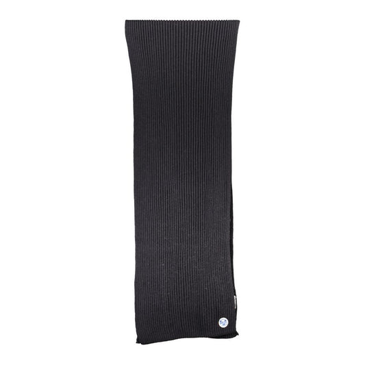 North Sails Black Cotton Men Scarf North Sails