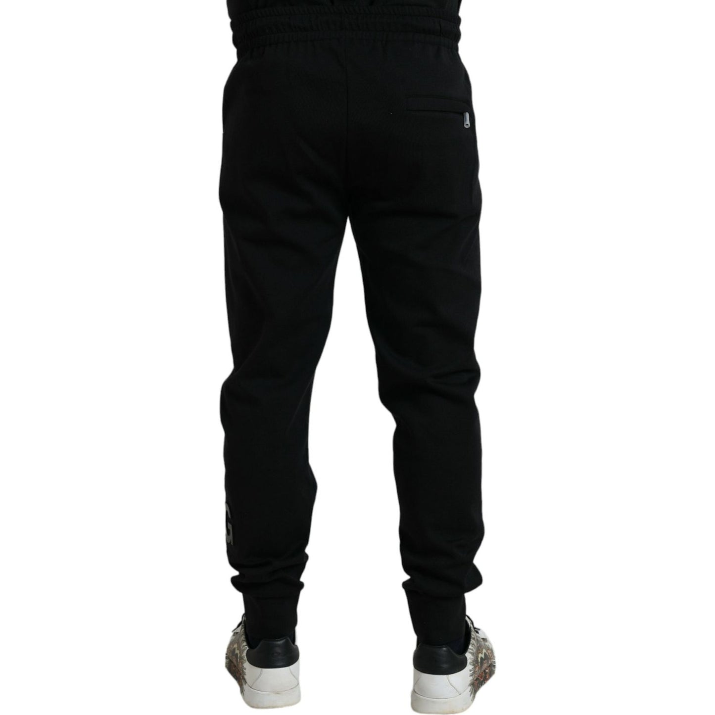 Dolce & Gabbana Elegant Black Jogger Pants - Cotton & Nylon Blend Dolce & Gabbana