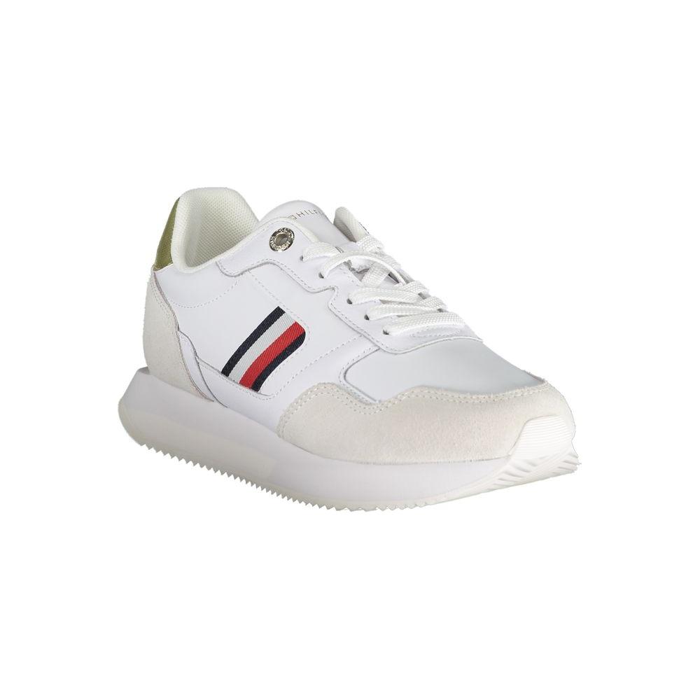 Tommy Hilfiger White Leather Women Sneaker Tommy Hilfiger