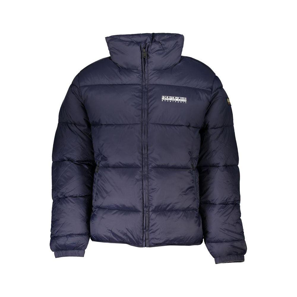 Napapijri Blue Polyamide Men Jacket Napapijri