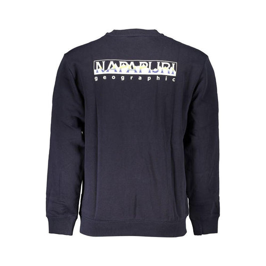 Napapijri Blue Cotton Men Sweater Napapijri