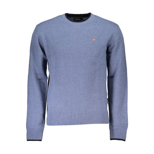 Napapijri Blue Fabric Men Sweater Napapijri