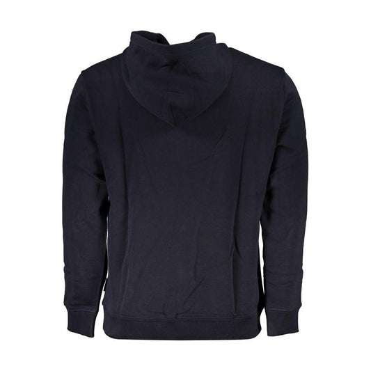 Napapijri Blue Cotton Men Hooded Sweater Napapijri