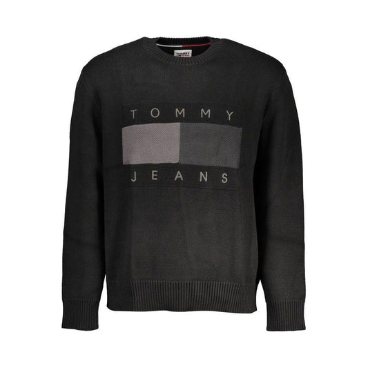 Tommy Hilfiger Black Cotton Men Sweater Tommy Hilfiger