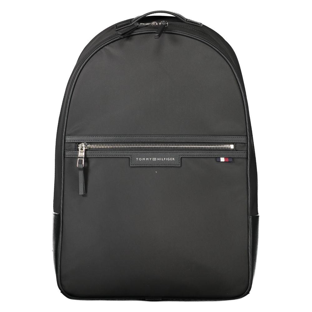 Tommy Hilfiger Black Polyester Men Backpack Tommy Hilfiger