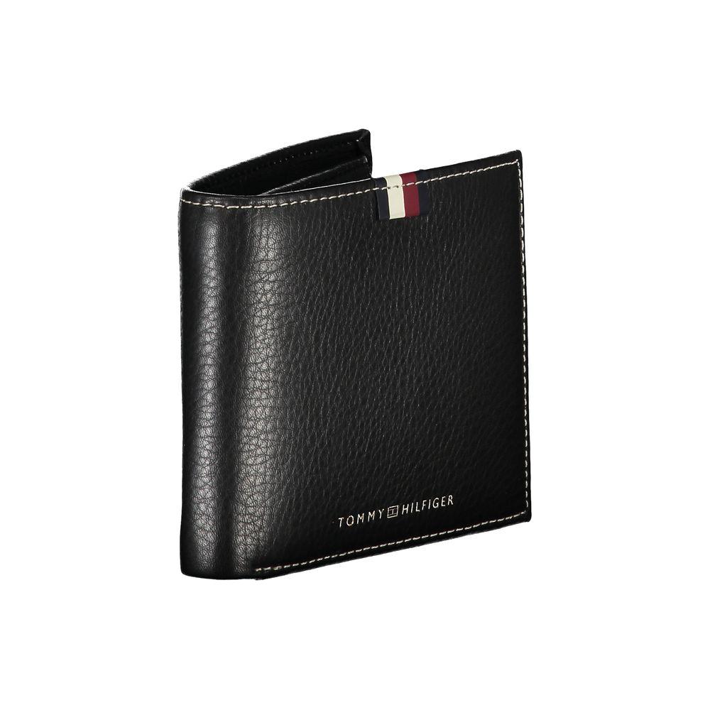 Tommy Hilfiger Black Leather Men Wallet Tommy Hilfiger