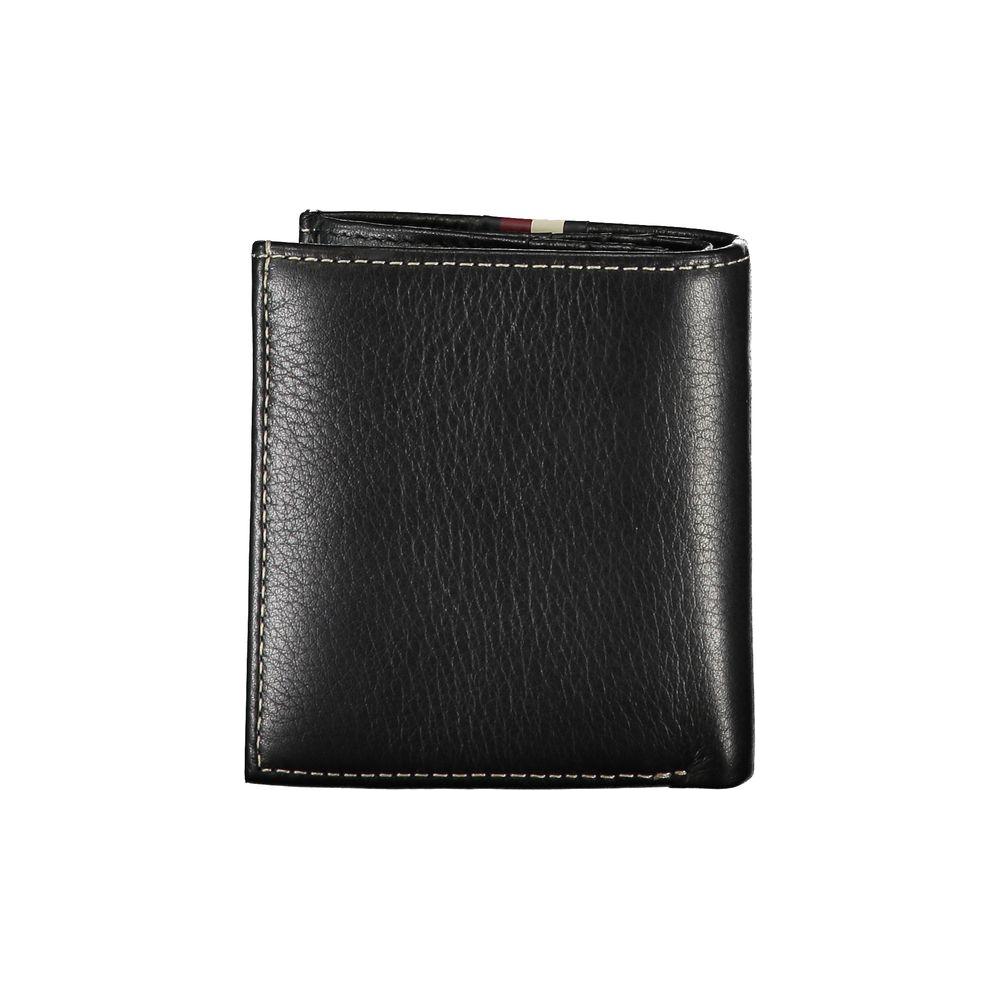 Tommy Hilfiger Black Leather Men Wallet Tommy Hilfiger