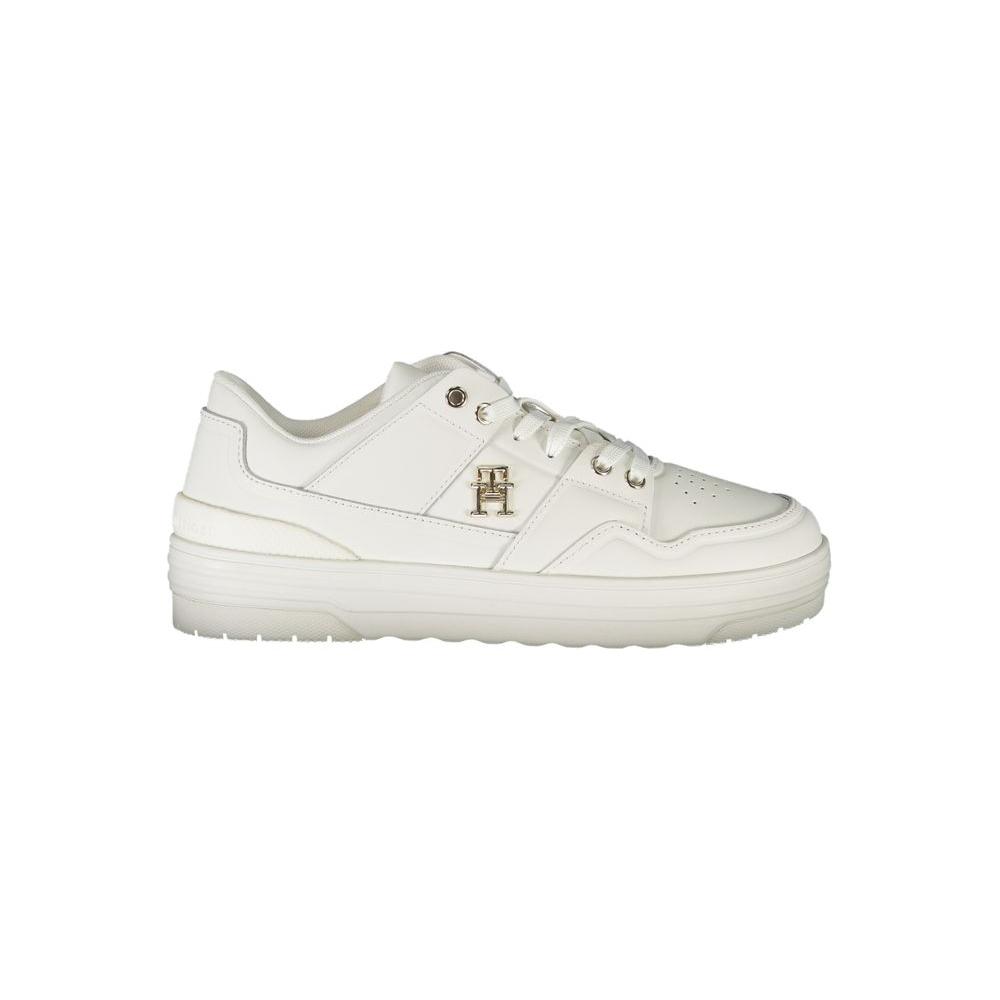 Tommy Hilfiger White Leather Women Sneaker Tommy Hilfiger