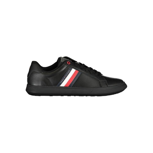 Tommy Hilfiger Chic Black Sneakers with Iconic Contrast Details Tommy Hilfiger