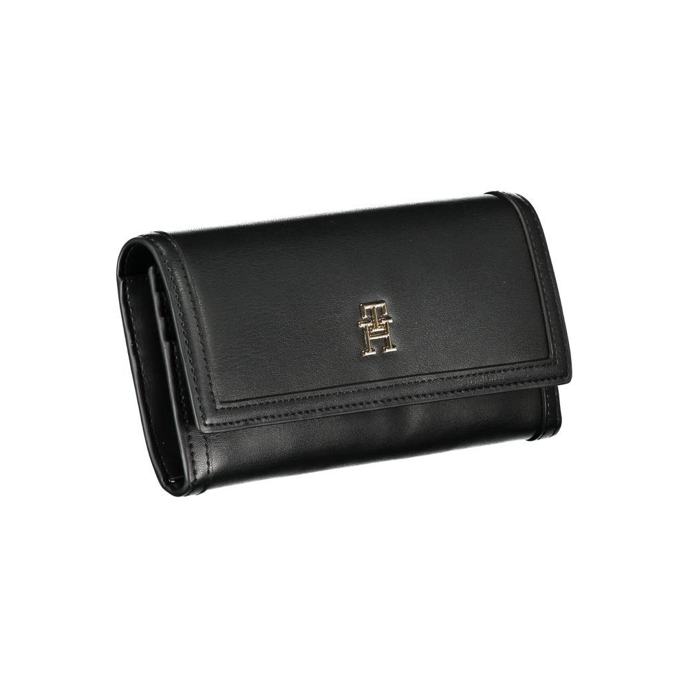 Tommy Hilfiger Elegant Black Dual-Compartment Wallet Tommy Hilfiger