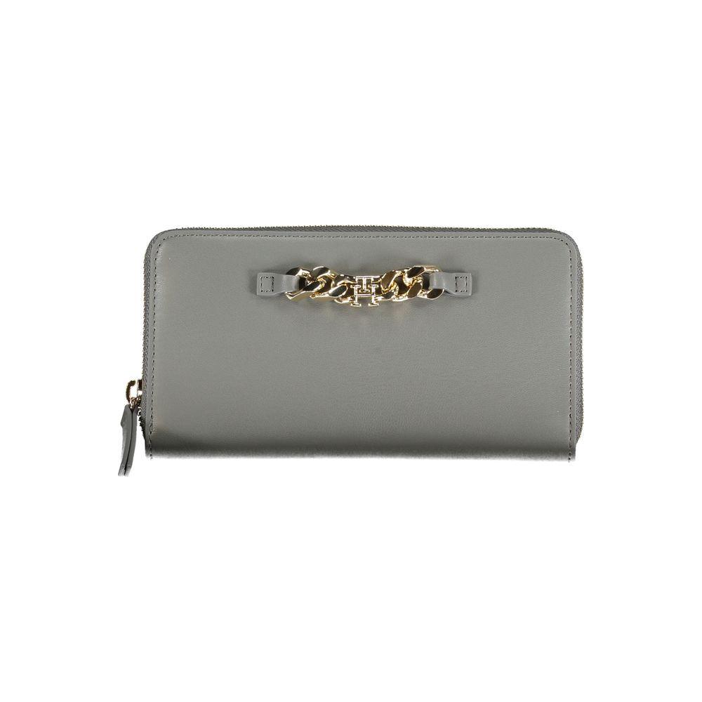 Tommy Hilfiger Chic Gray Polyethylene Compact Wallet Tommy Hilfiger