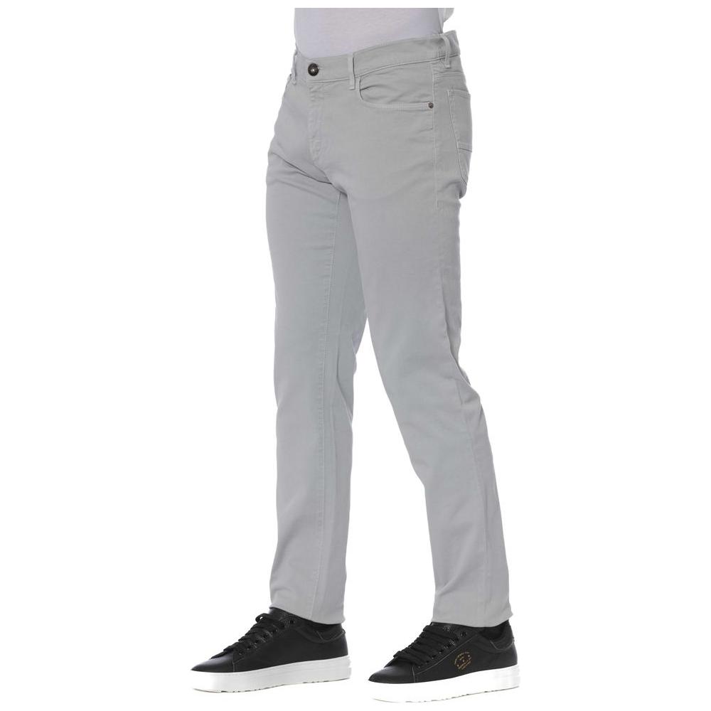 Trussardi Jeans Gray Cotton Men Jeans Trussardi Jeans