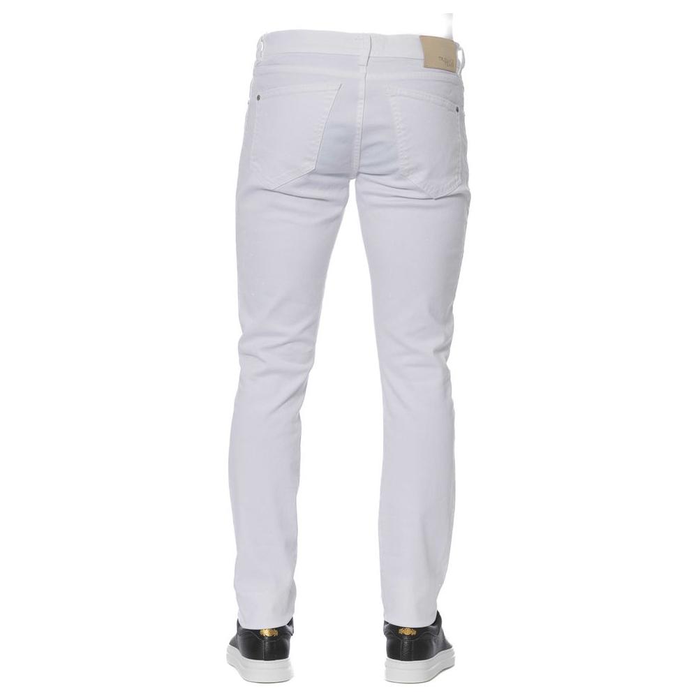 Trussardi Jeans White Cotton Men Jeans Trussardi Jeans