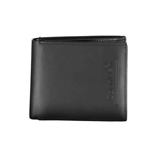 Calvin Klein Black Leather RFID Wallet with Coin Purse Calvin Klein