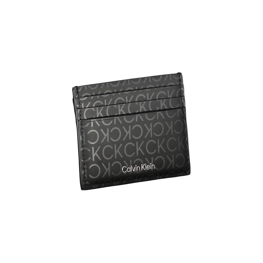 Calvin Klein Sleek Black Card Holder with Contrast Detailing Calvin Klein