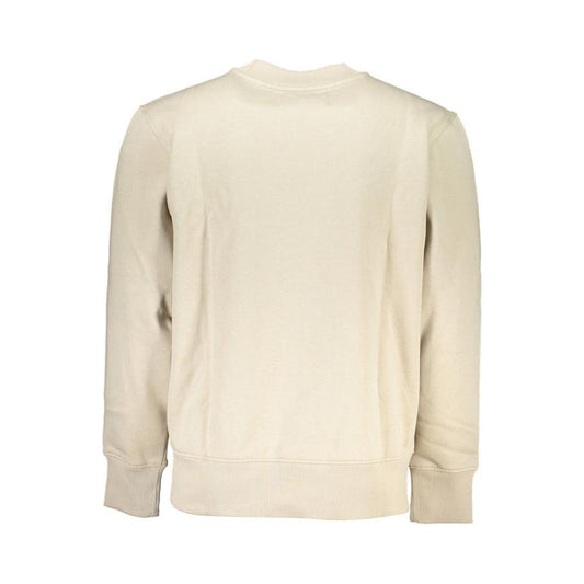 Calvin Klein Beige Crew Neck Long Sleeve Sweatshirt Calvin Klein