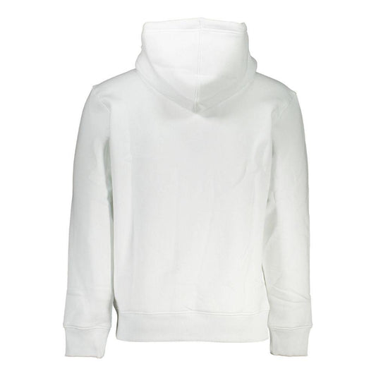 Calvin Klein Chic White Embroidered Hoodie with Eco-Conscious Touch Calvin Klein